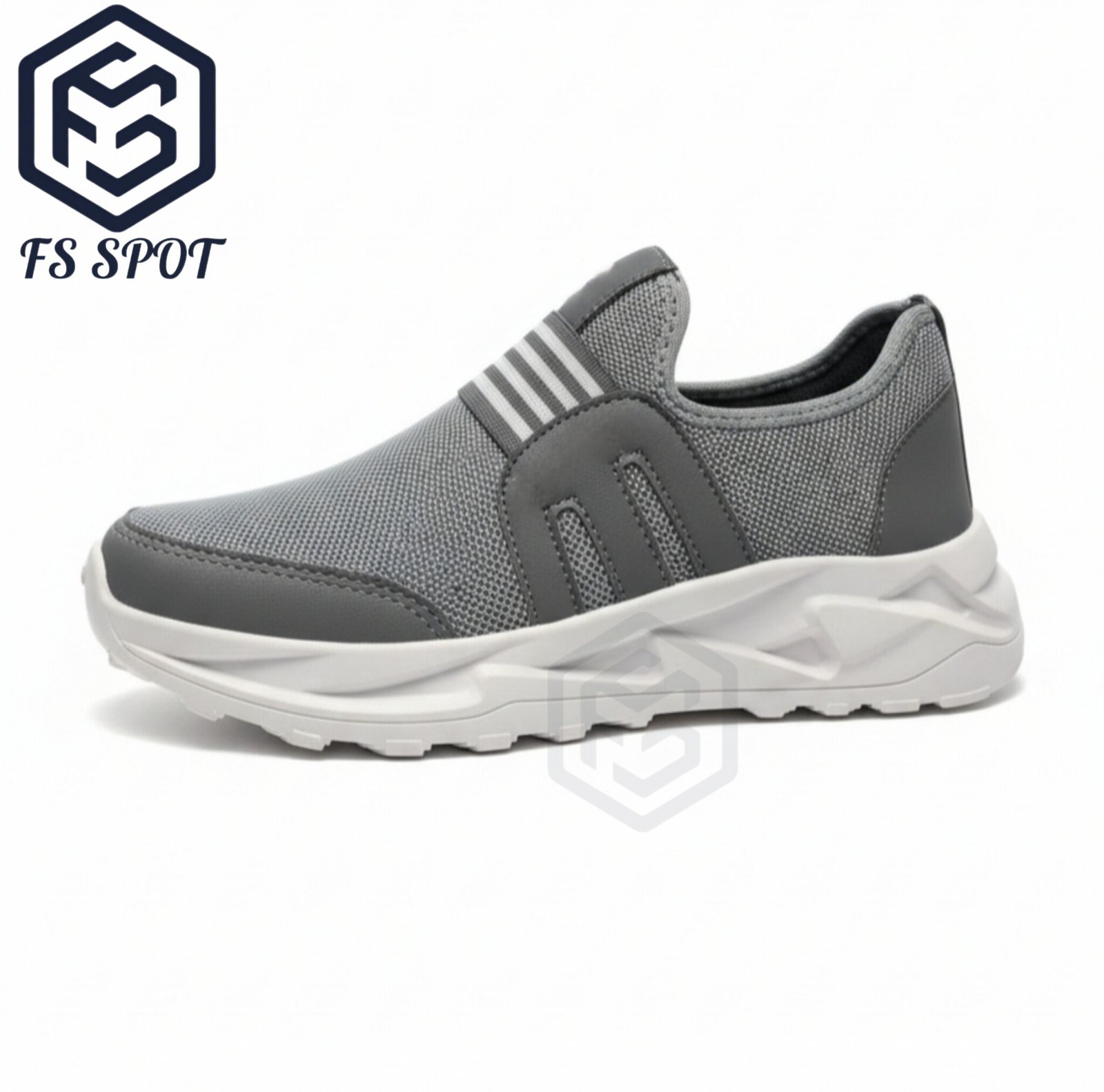 Stylish Men’s Casual Shoes in Black & Grey by FS SPOT – Premium Comfort & Trendy Design