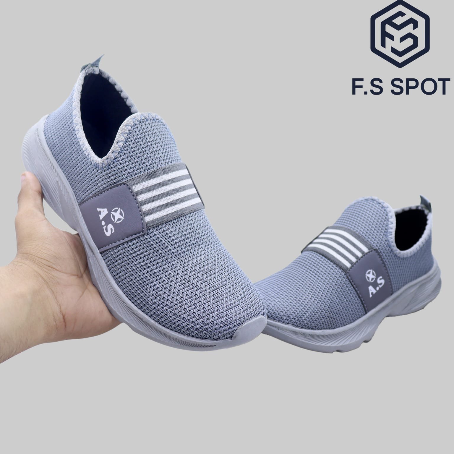 Stylish Men’s Casual Shoes in Black & Grey by FS SPOT – Premium Comfort & Trendy Design