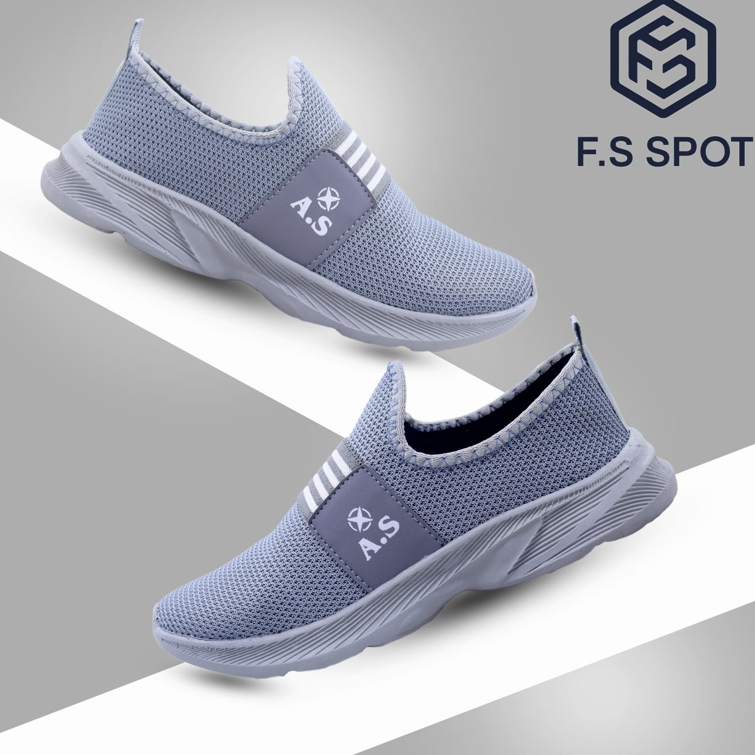 Stylish Men’s Casual Shoes in Black & Grey by FS SPOT – Premium Comfort & Trendy Design