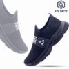 Stylish Men’s Casual Shoes in Black & Grey by FS SPOT – Premium Comfort & Trendy Design