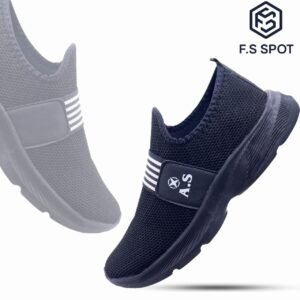 Stylish Men’s Casual Shoes in Black & Grey by FS SPOT – Premium Comfort & Trendy Design