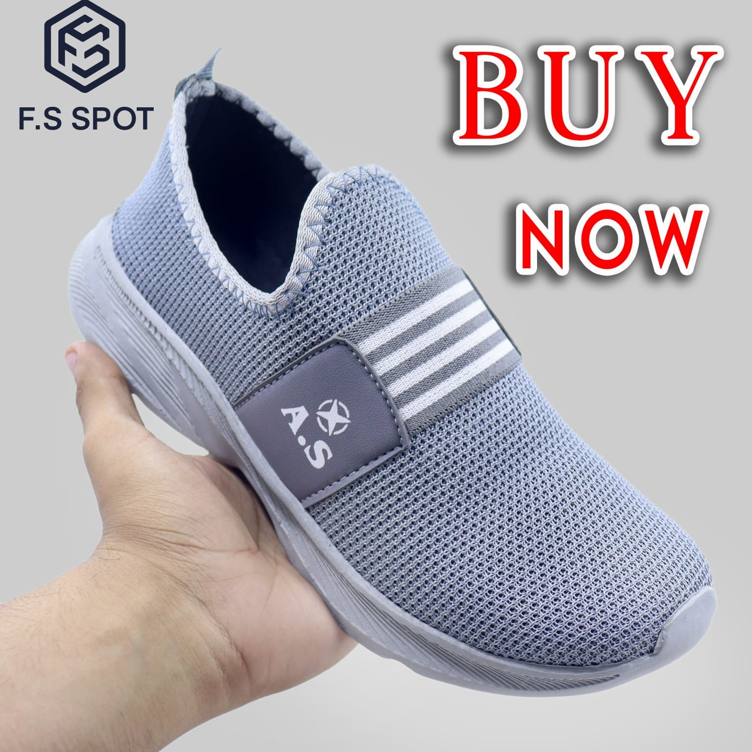 Stylish Men’s Casual Shoes in Black & Grey by FS SPOT – Premium Comfort & Trendy Design